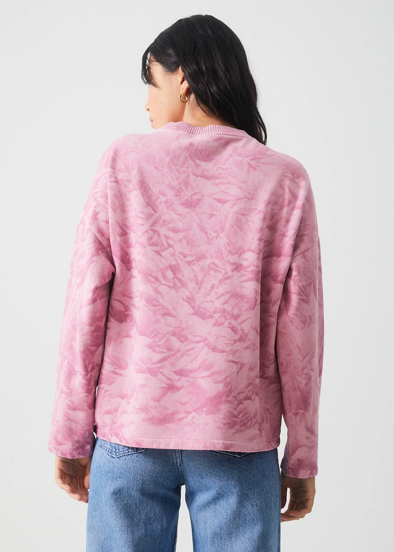 AFENDS Womens Evolve  - Hemp Oversized Crew Neck - Smokey Lilac
