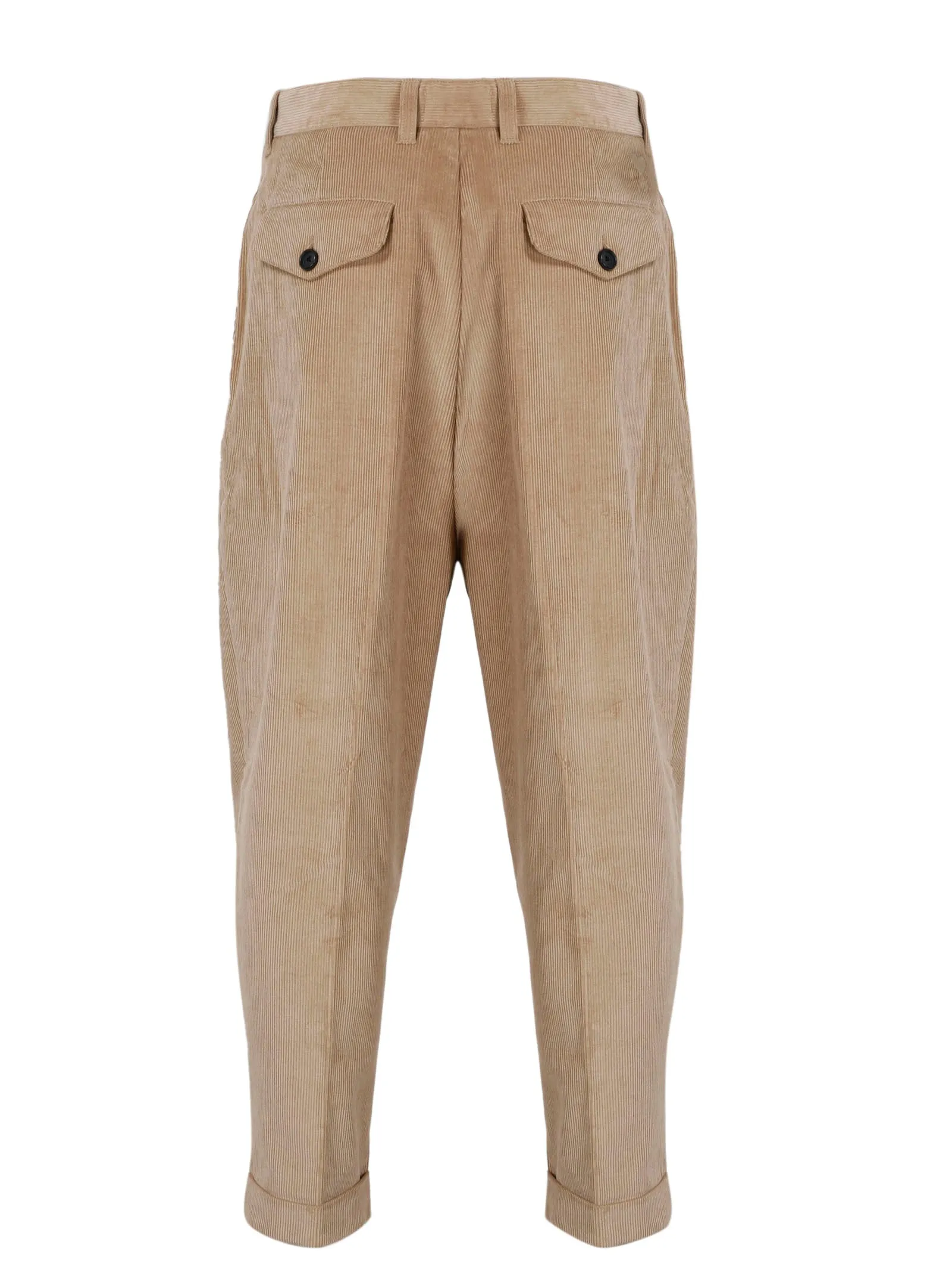 AMI Carrot-Leg Cropped Chino Pants