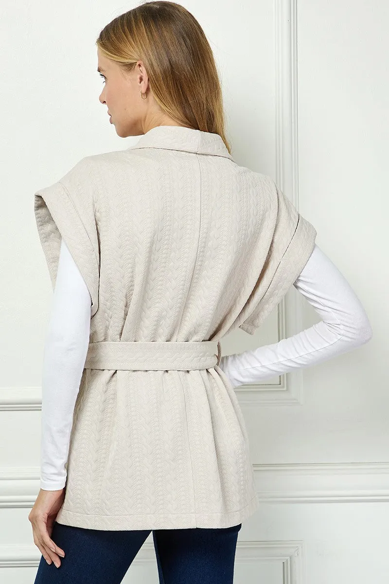 BELTED VEST JACKET