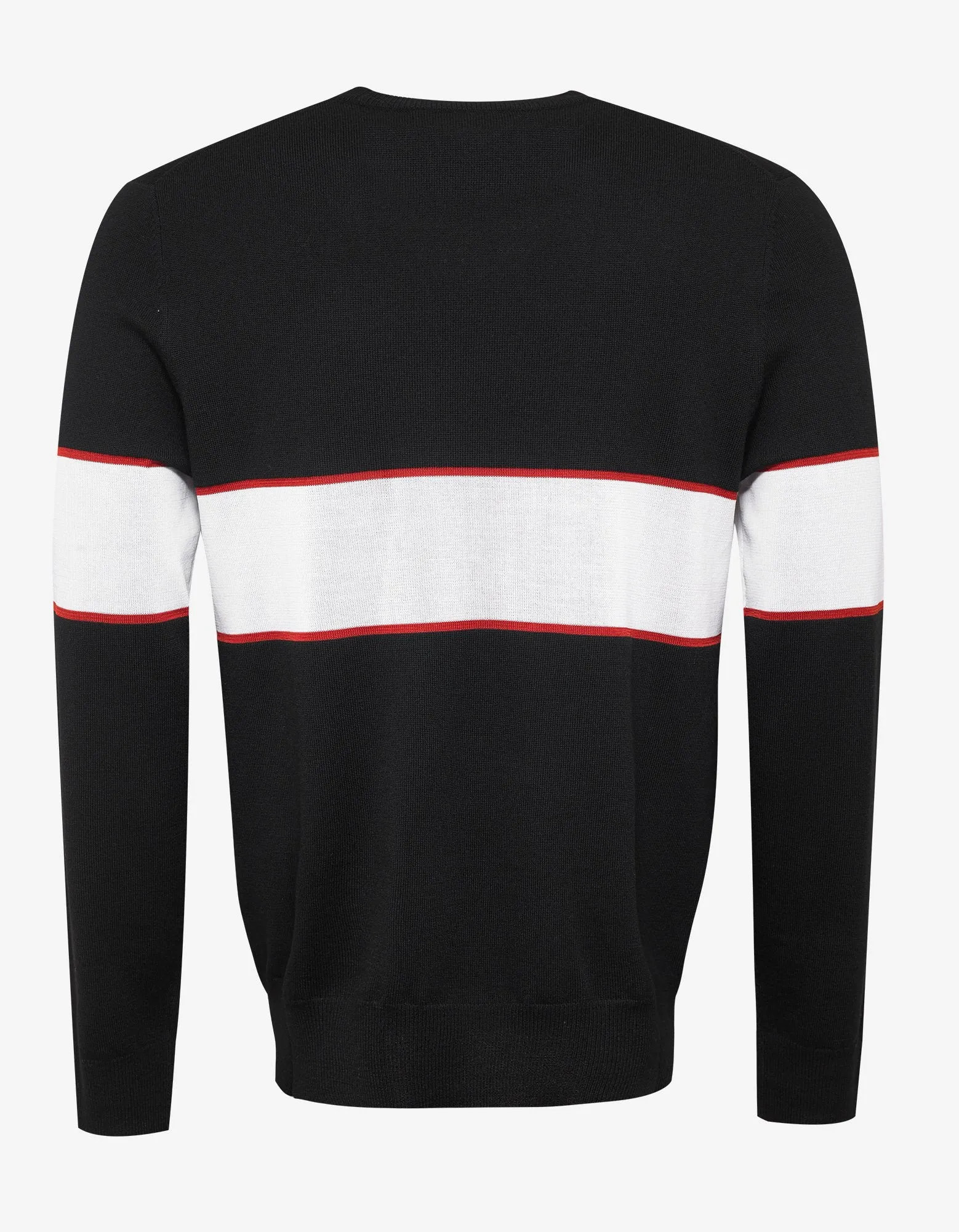 Black Merino Wool Logo Sweater