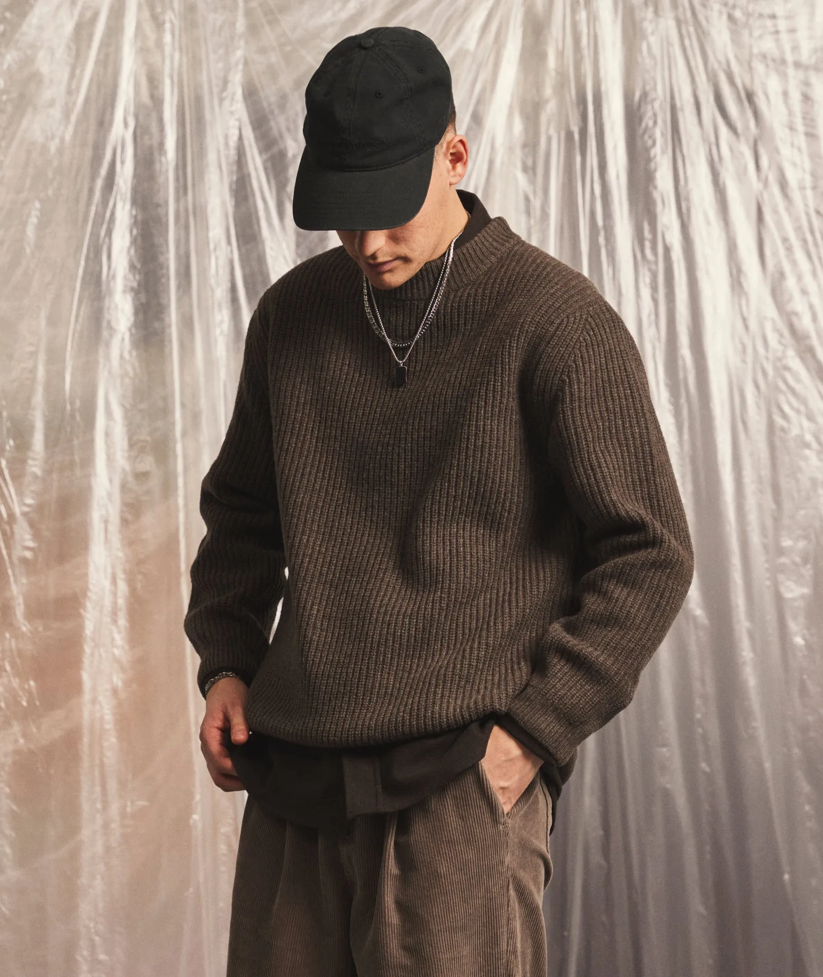 Boxy Wool Knit - Taupe Melange