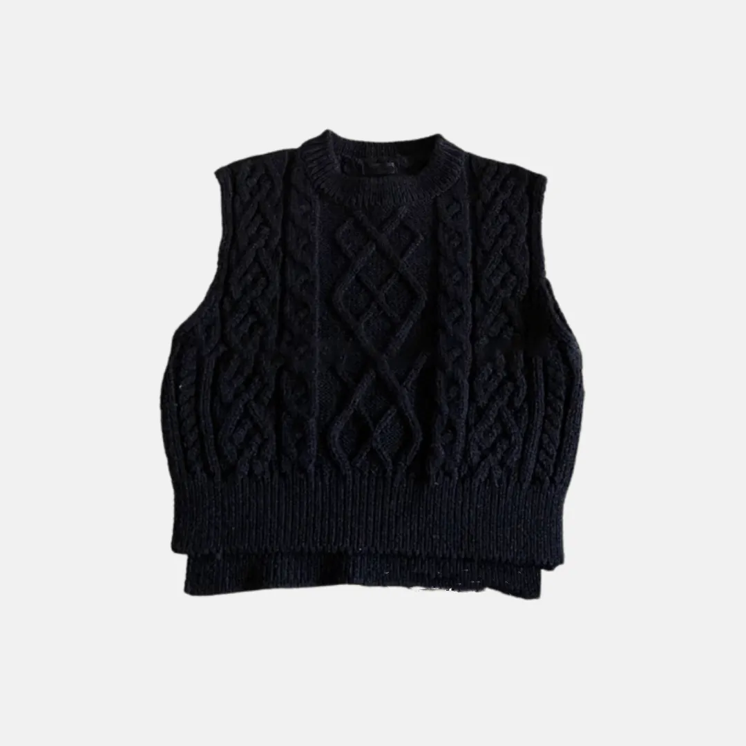 Cable Knit Sweater Vest
