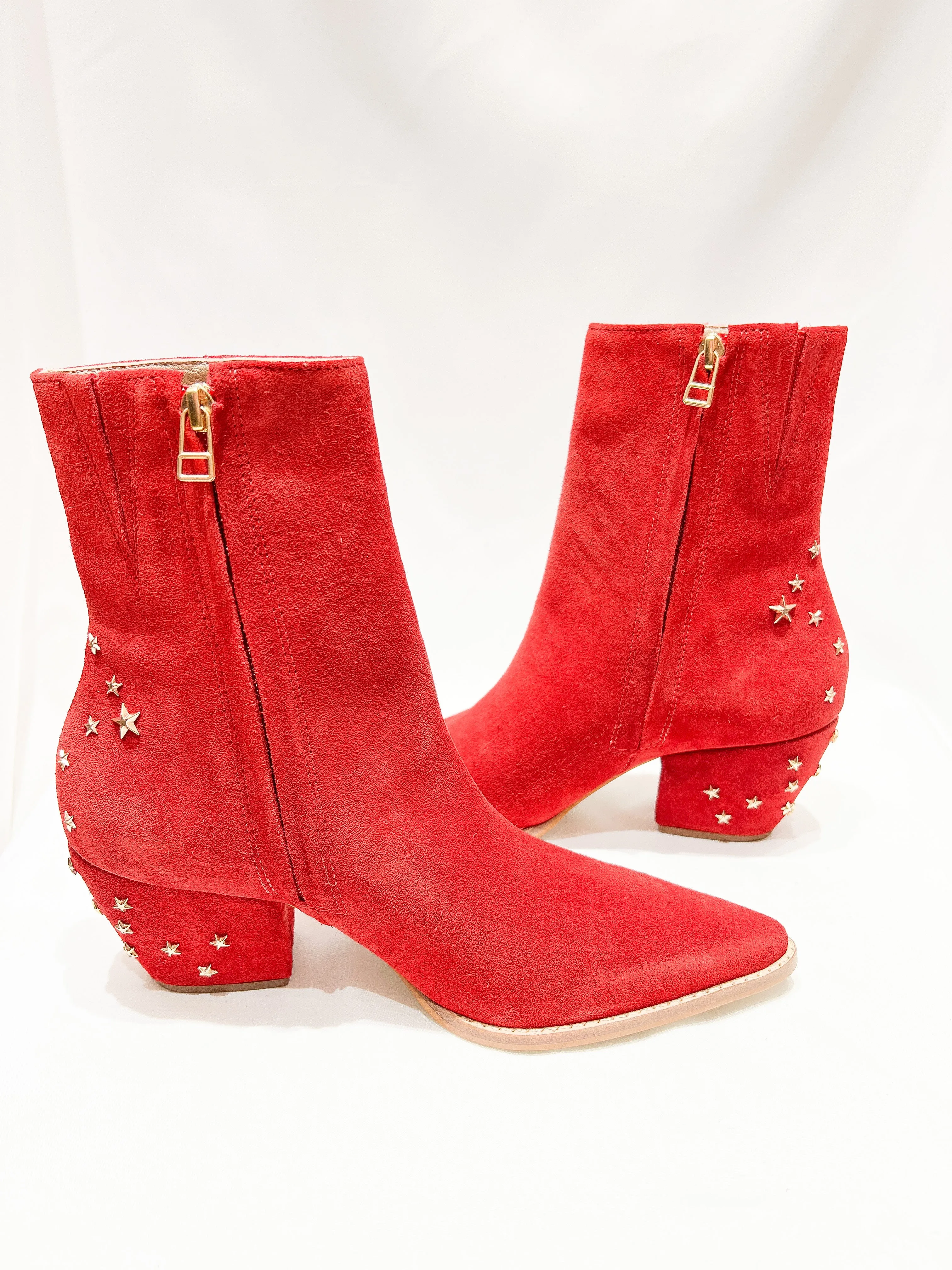 Caty Ankle Star Boot - Red