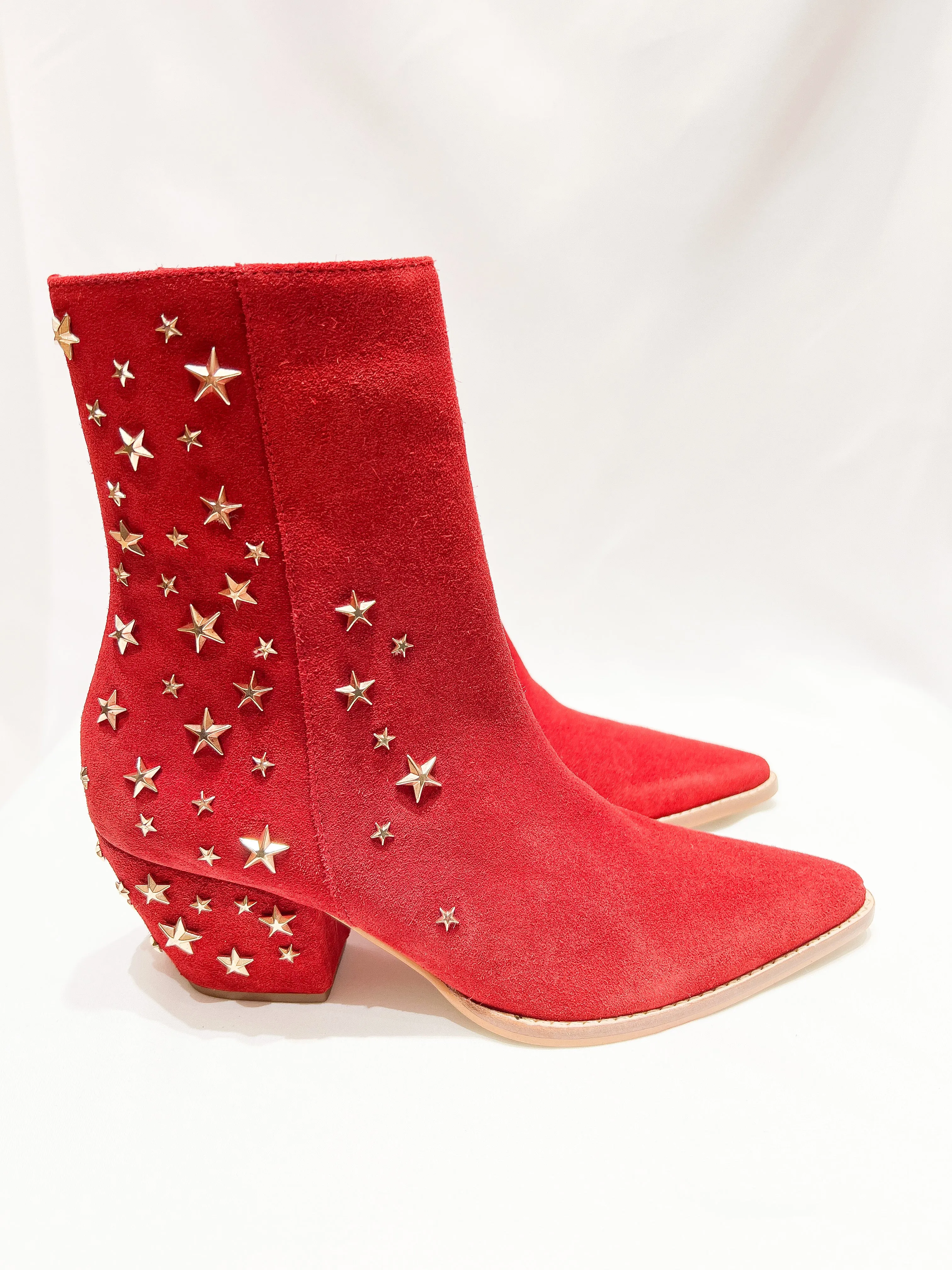 Caty Ankle Star Boot - Red