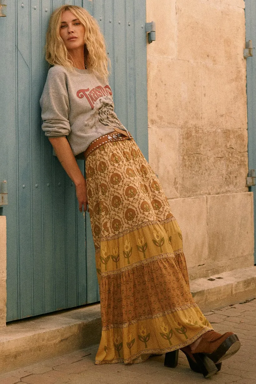 Château Maxi Skirt | Champagne