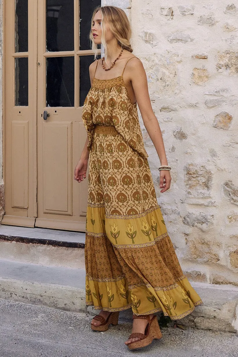Château Maxi Skirt | Champagne