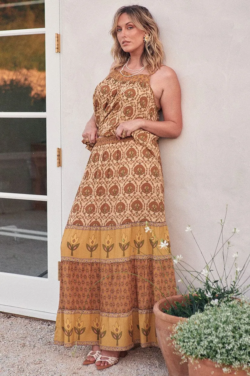Château Maxi Skirt | Champagne