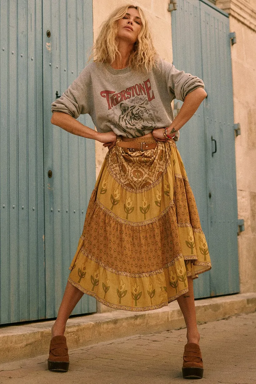 Château Maxi Skirt | Champagne