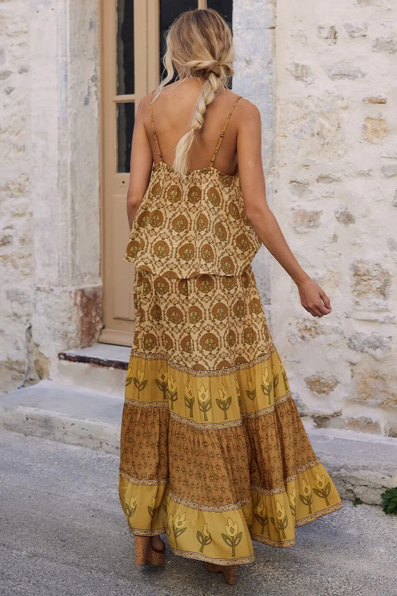 Château Maxi Skirt | Champagne