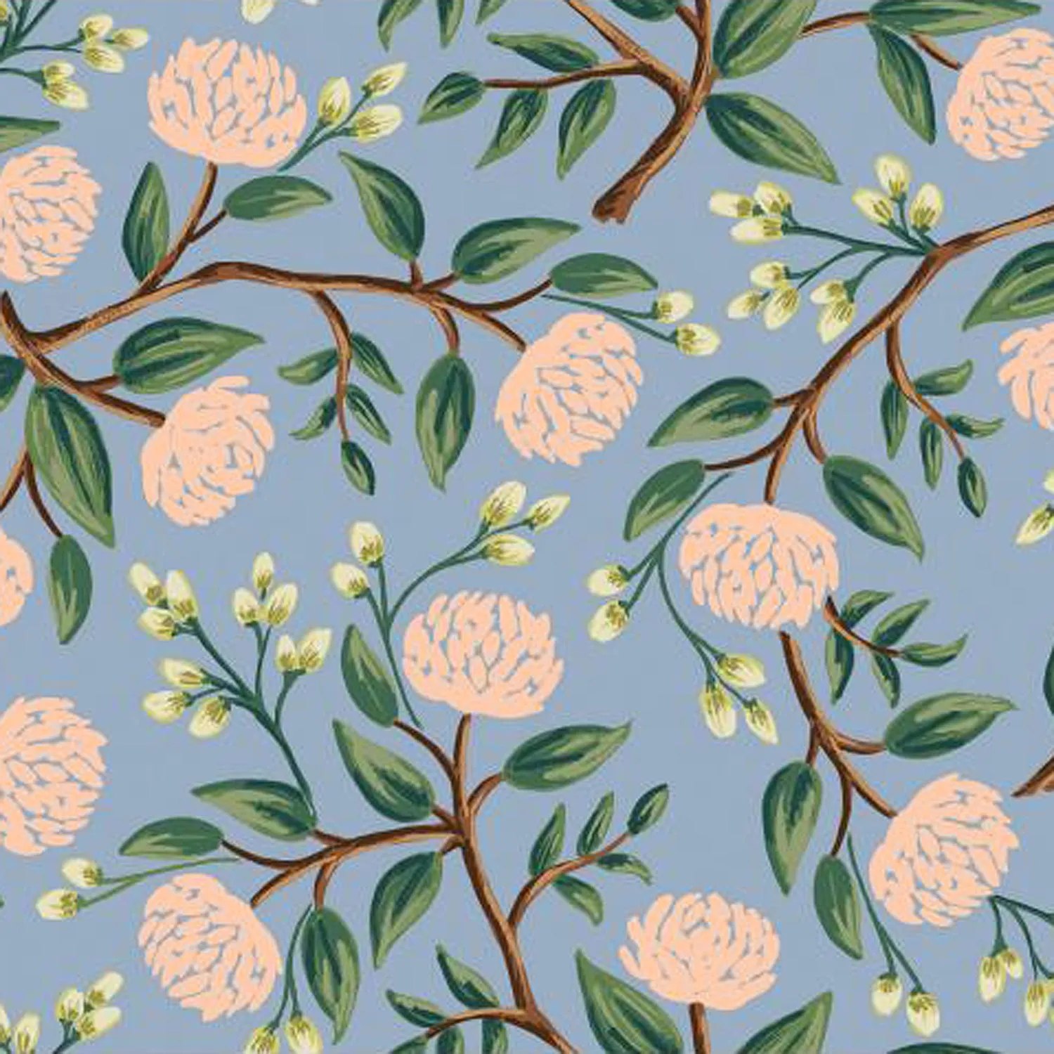 Classic Hair Bow Clip Or Headband / Peonies In Dusty Blue