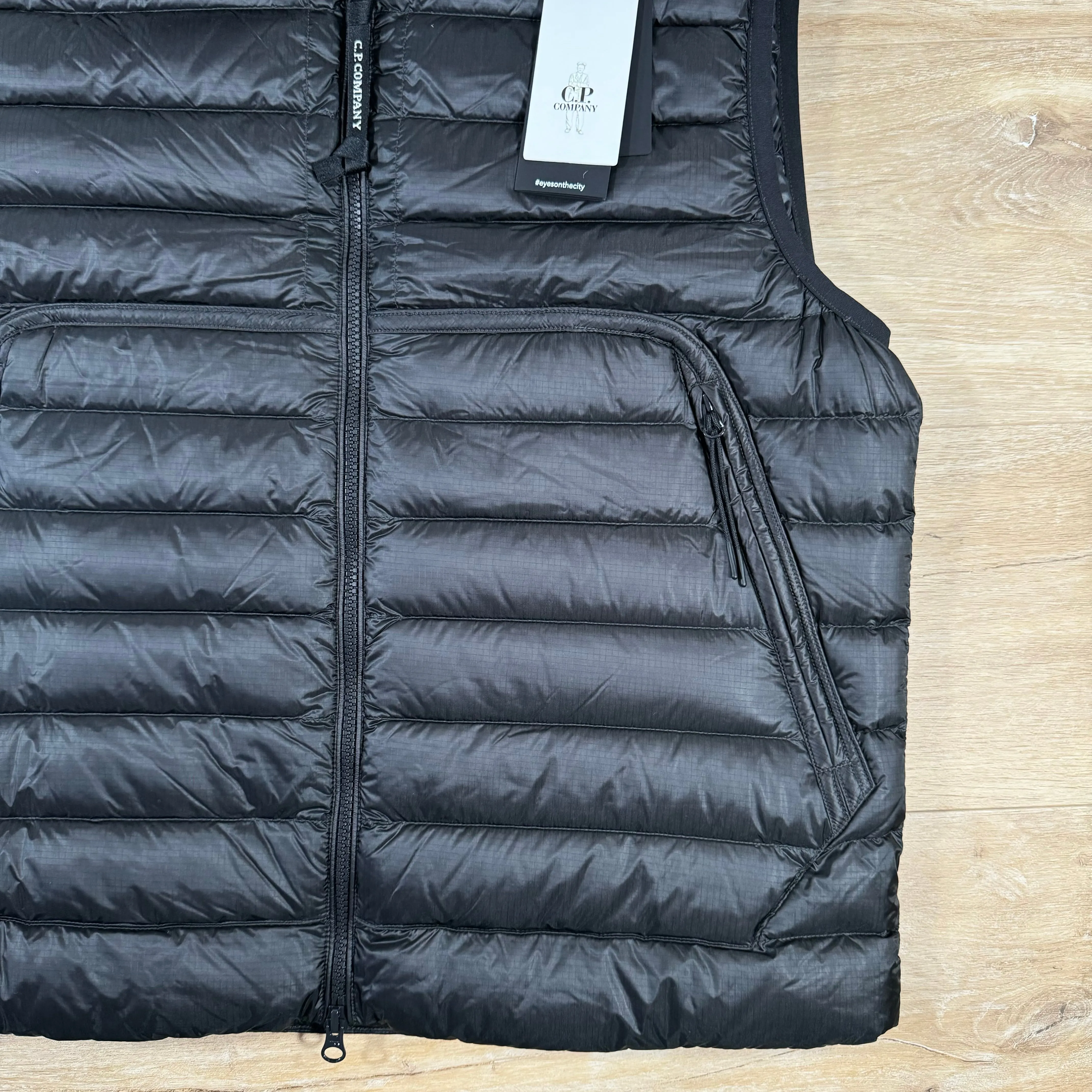 C.P. Company D.D. Shell Goggle Down Vest in Black