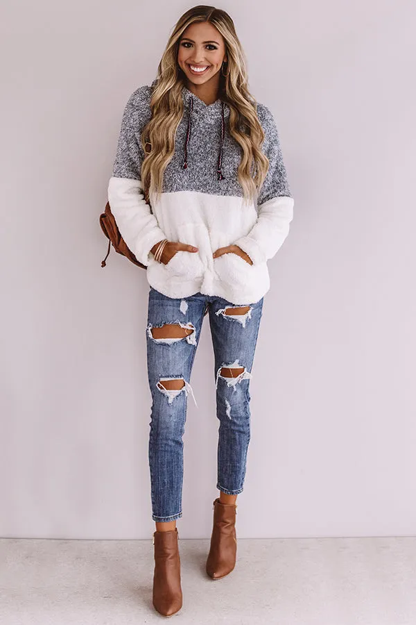 Cute And Cuddly Hoodie In Blue