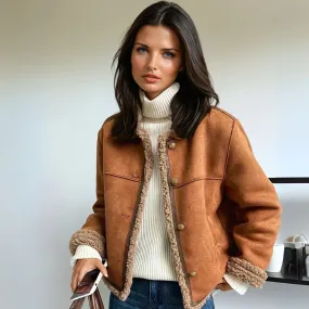 Daniela™ - Shearling Button Jacket