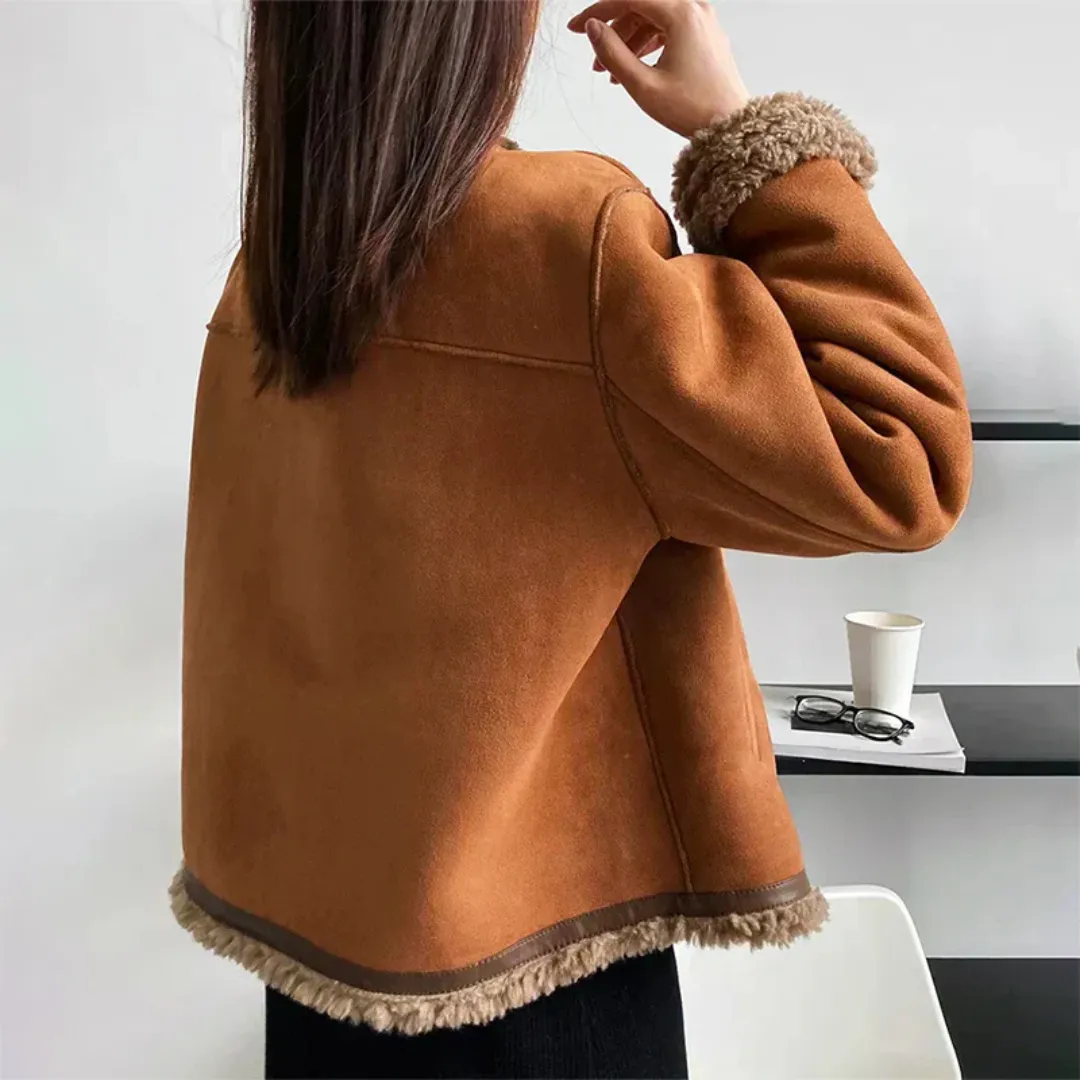 Daniela™ - Shearling Button Jacket