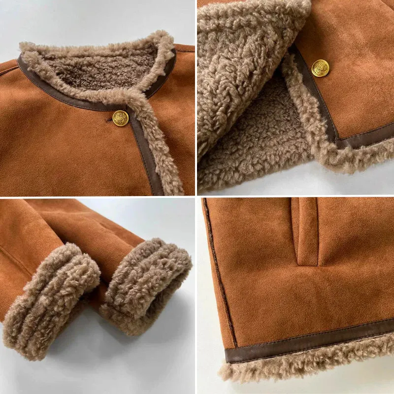 Daniela™ - Shearling Button Jacket