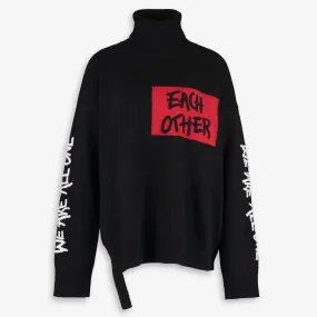 EACH X OTHER  Black Wool High Neck Jumper