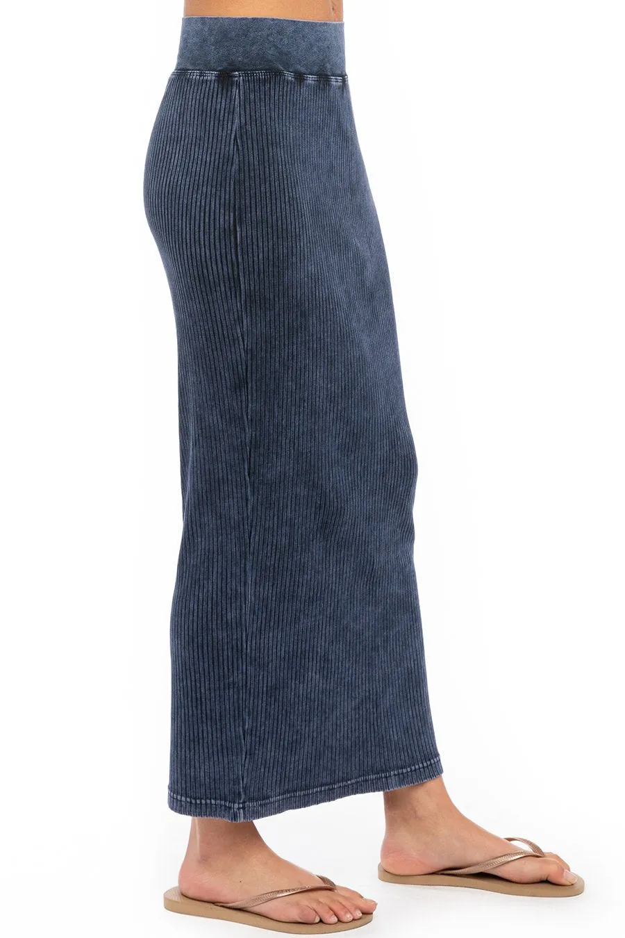 Easy Fit Ribbed Column Maxi Skirt