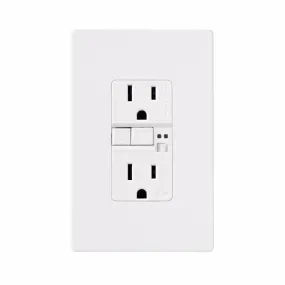 Eaton TRSGFA15W Tamper Resistant Audible Alarm GCFI Self-Test Receptacle