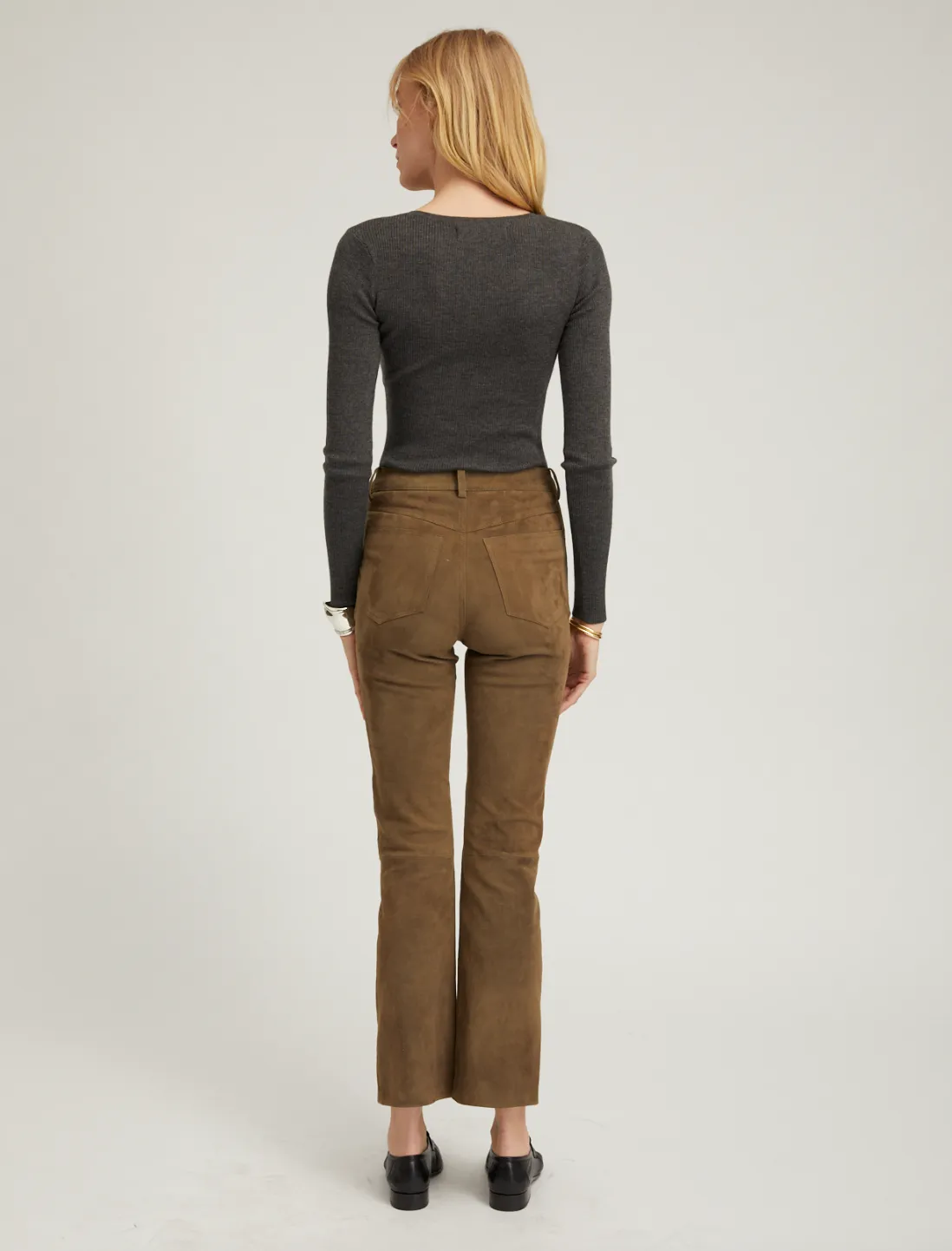 Five Pocket Ankle Flare - Olive