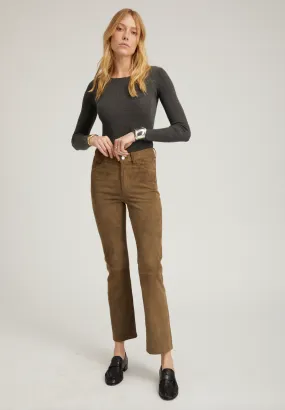 Five Pocket Ankle Flare - Olive