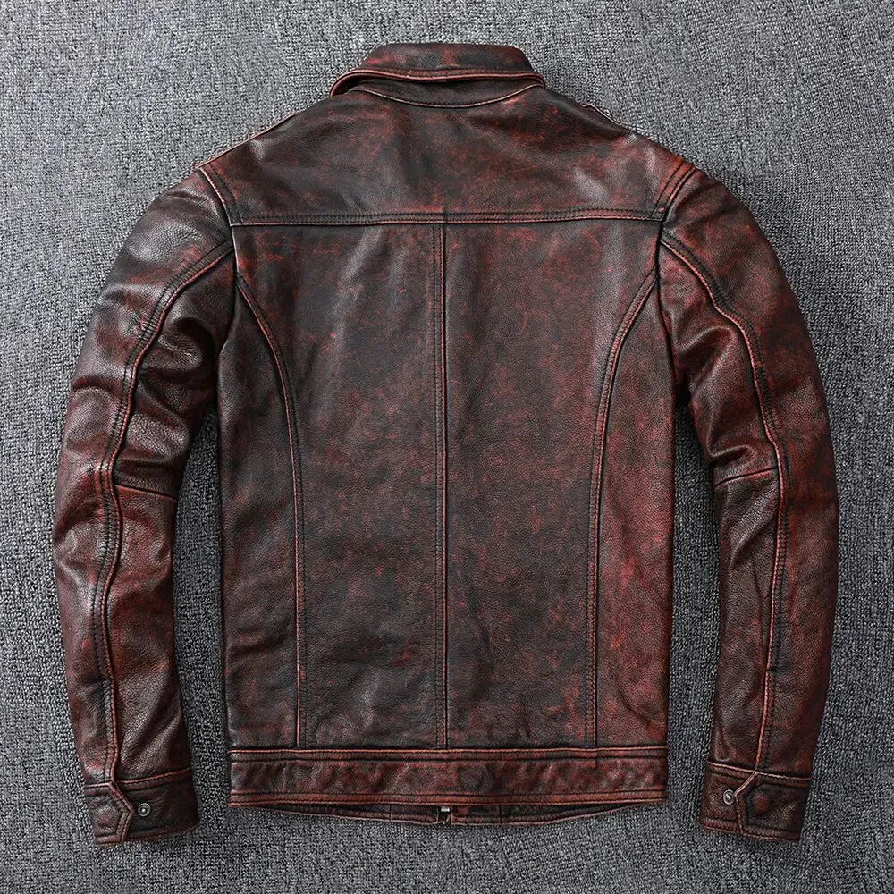 Genuine Leather Jacket Natural Cowhide
