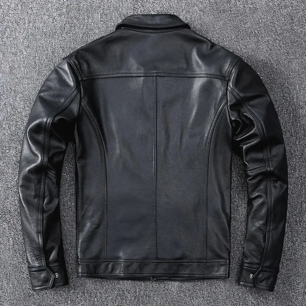 Genuine Leather Jacket Natural Cowhide