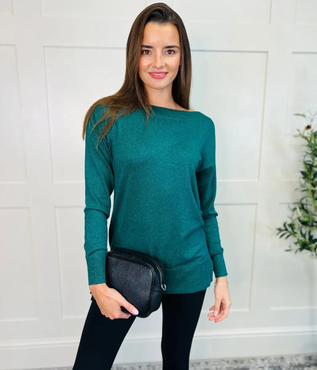 Green Shimmer Tunic Jumper
