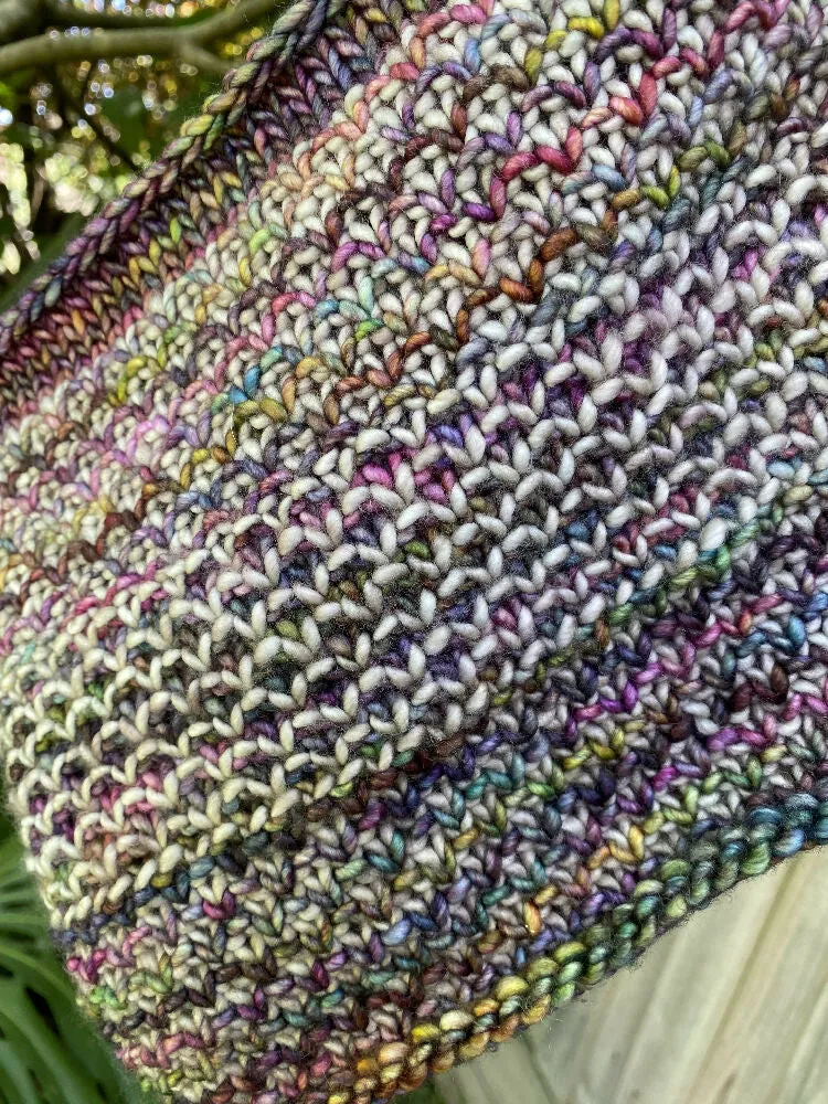 Hand knitted merino infinity scarf