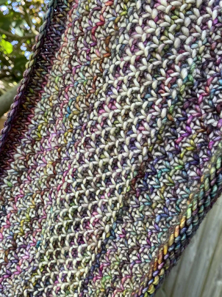 Hand knitted merino infinity scarf