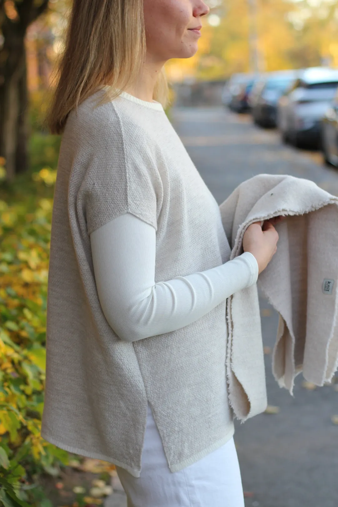 Knitworks Knitted Sweater Natural White Vest