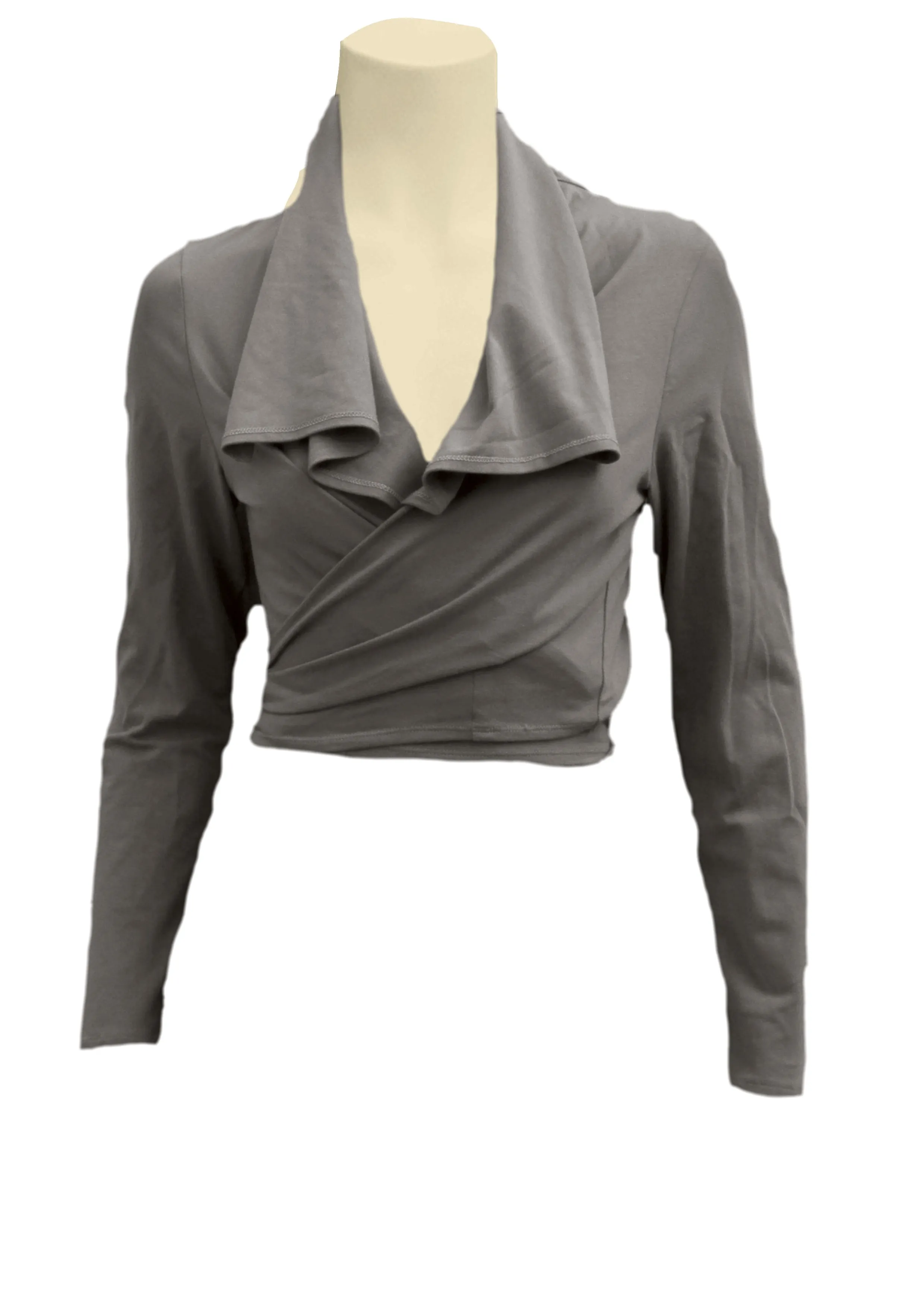 knoopvest  biologische katoen (B)/ organic cotton wrap cardigan