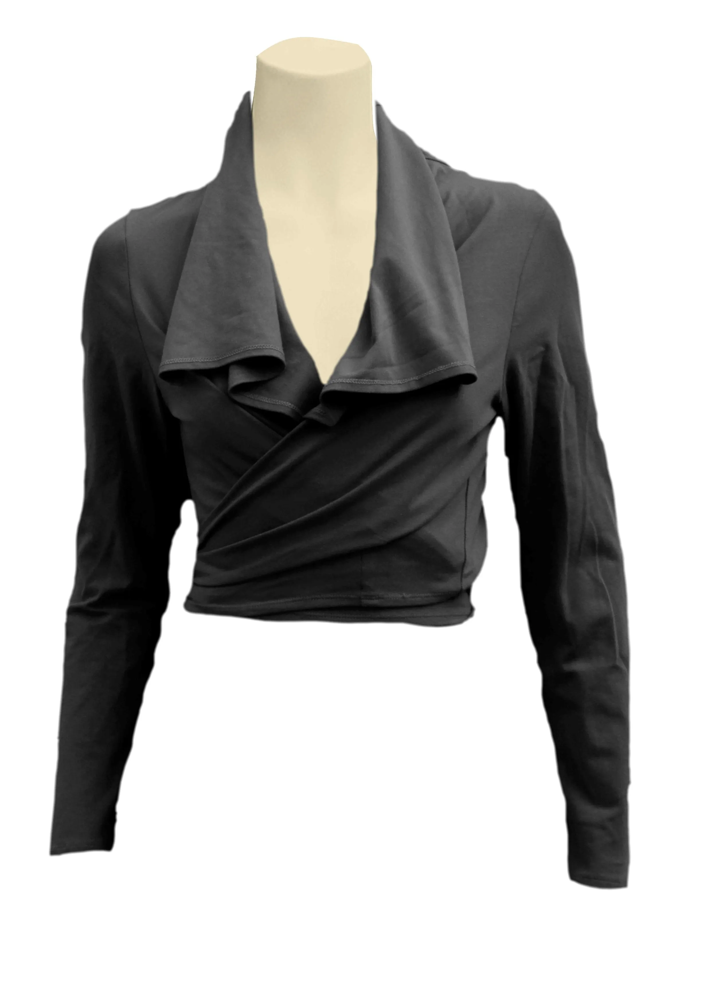 knoopvest  biologische katoen (B)/ organic cotton wrap cardigan