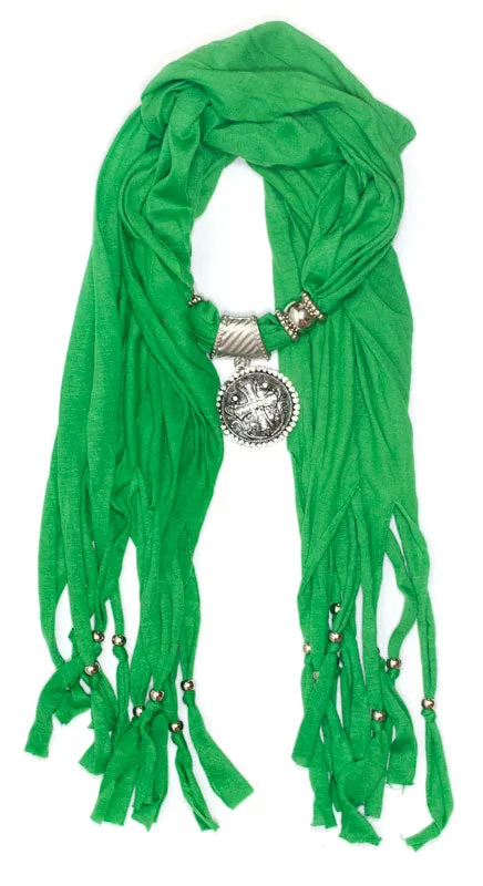 Ladies Studded Cross Pendants Fashion Scarf Wholesale