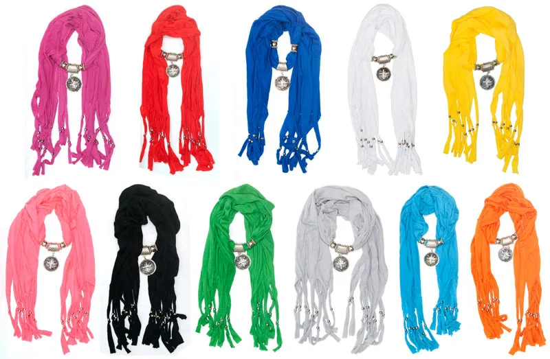 Ladies Studded Cross Pendants Fashion Scarf Wholesale
