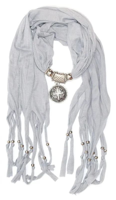 Ladies Studded Cross Pendants Fashion Scarf Wholesale