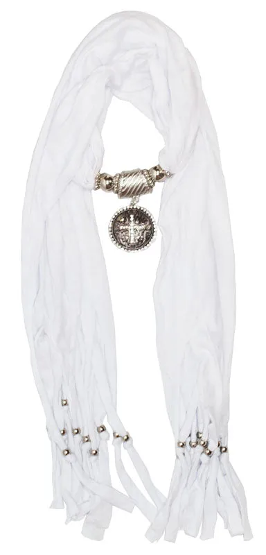 Ladies Studded Cross Pendants Fashion Scarf Wholesale