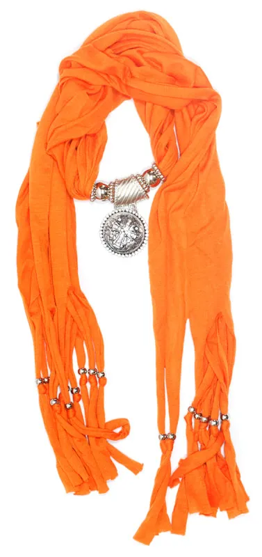 Ladies Studded Cross Pendants Fashion Scarf Wholesale