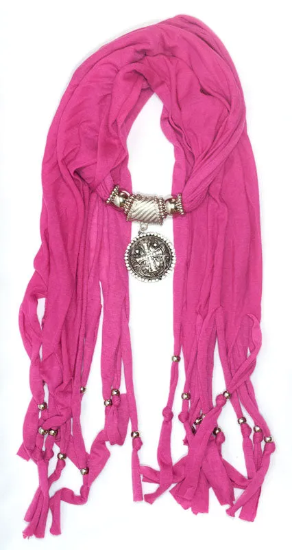 Ladies Studded Cross Pendants Fashion Scarf Wholesale