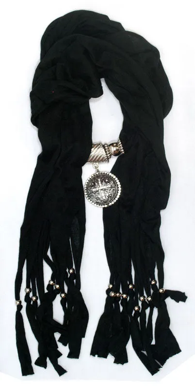 Ladies Studded Cross Pendants Fashion Scarf Wholesale