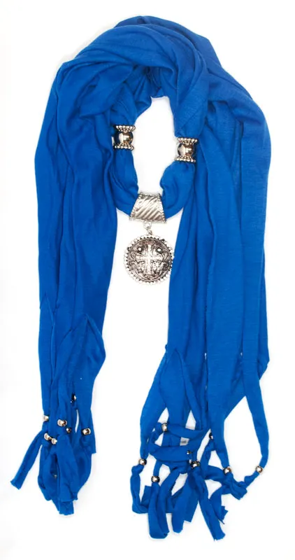 Ladies Studded Cross Pendants Fashion Scarf Wholesale