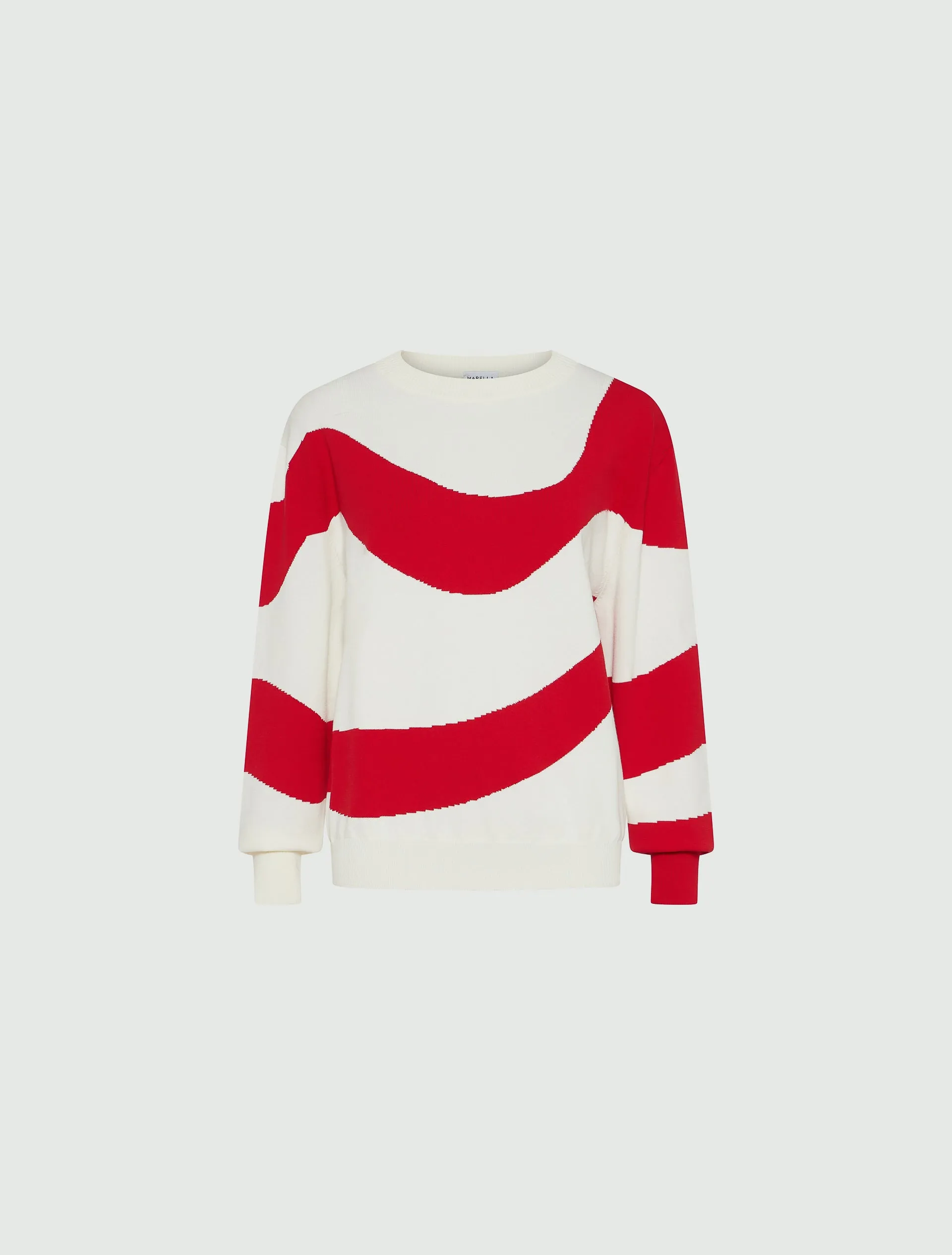 MARELLA Red & White Abstract Print Jumper