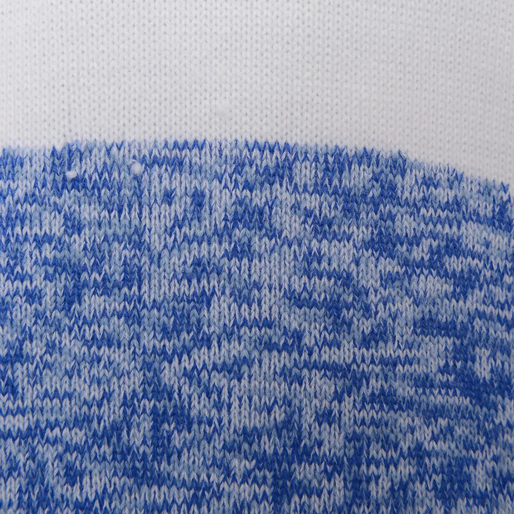 Mennace Men's Blue And White Mixed Texture Knitted Vest