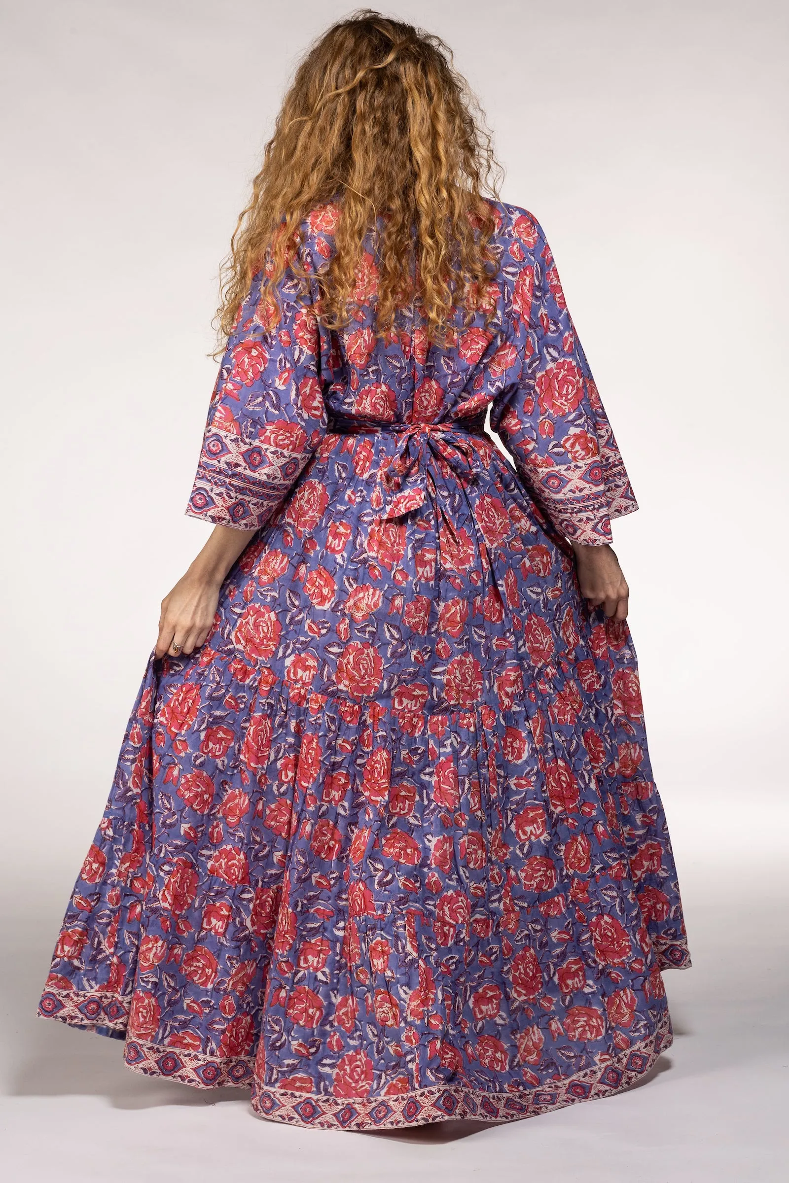 New Kumar Maxi Dress Hand Block Printed Pure Cotton SS24