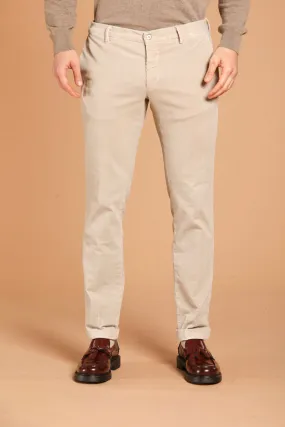 New York men's chino pants in velvet with micro pattern regular fit