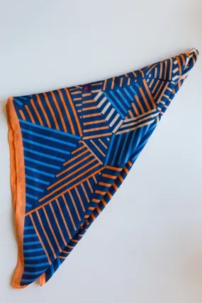 org   blue combo square scarf