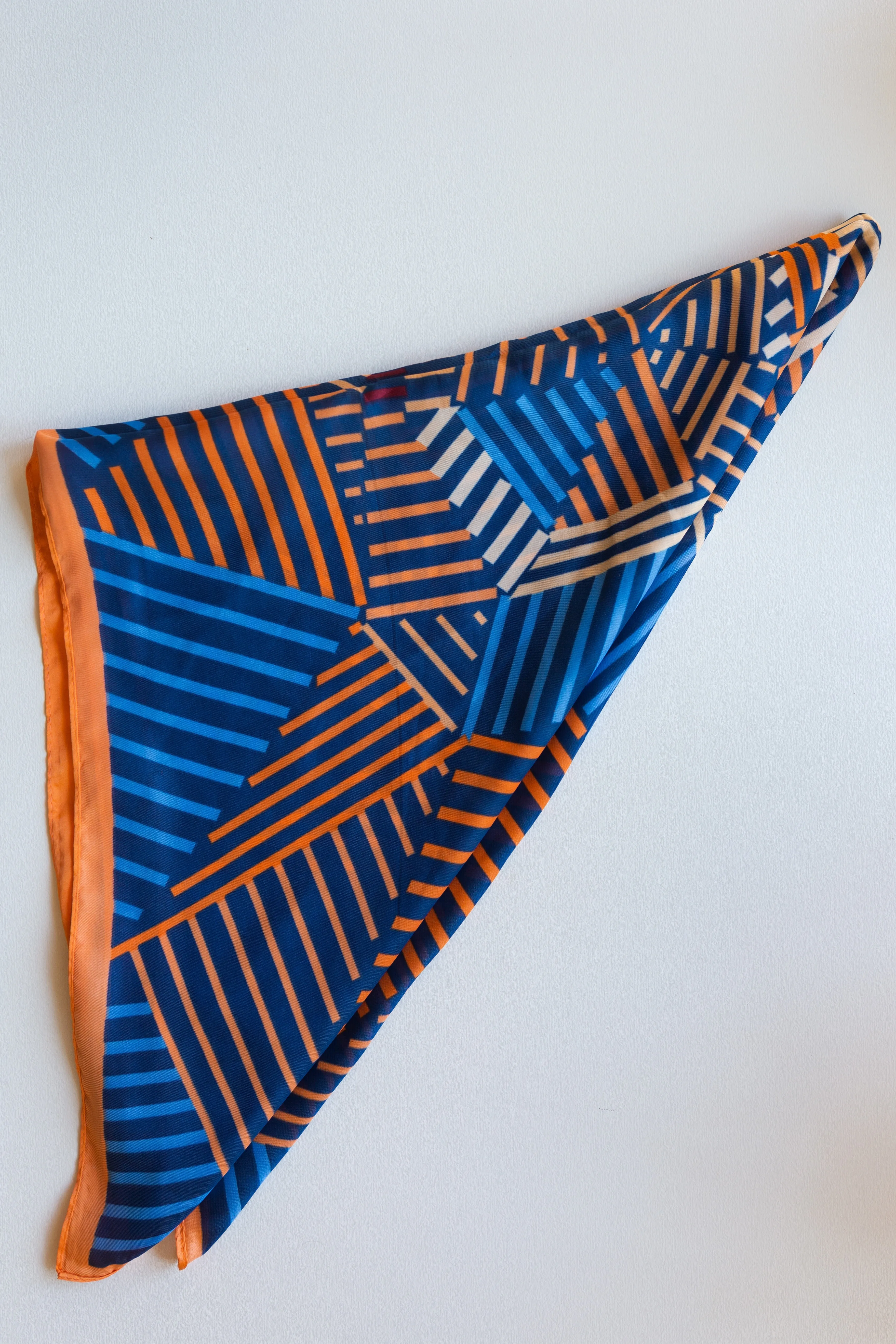 org   blue combo square scarf