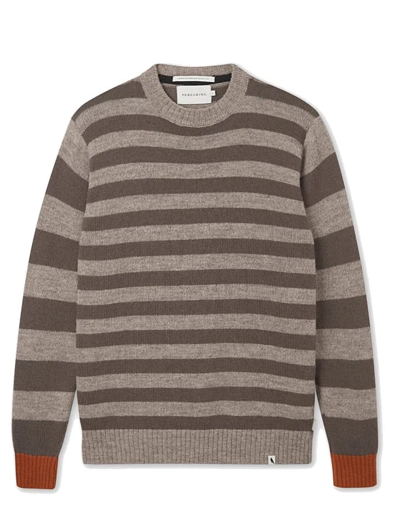 Peregrine Dennis Merino Crew Jumper in Oak
