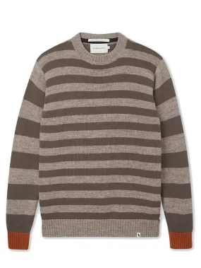 Peregrine Dennis Merino Crew Jumper in Oak