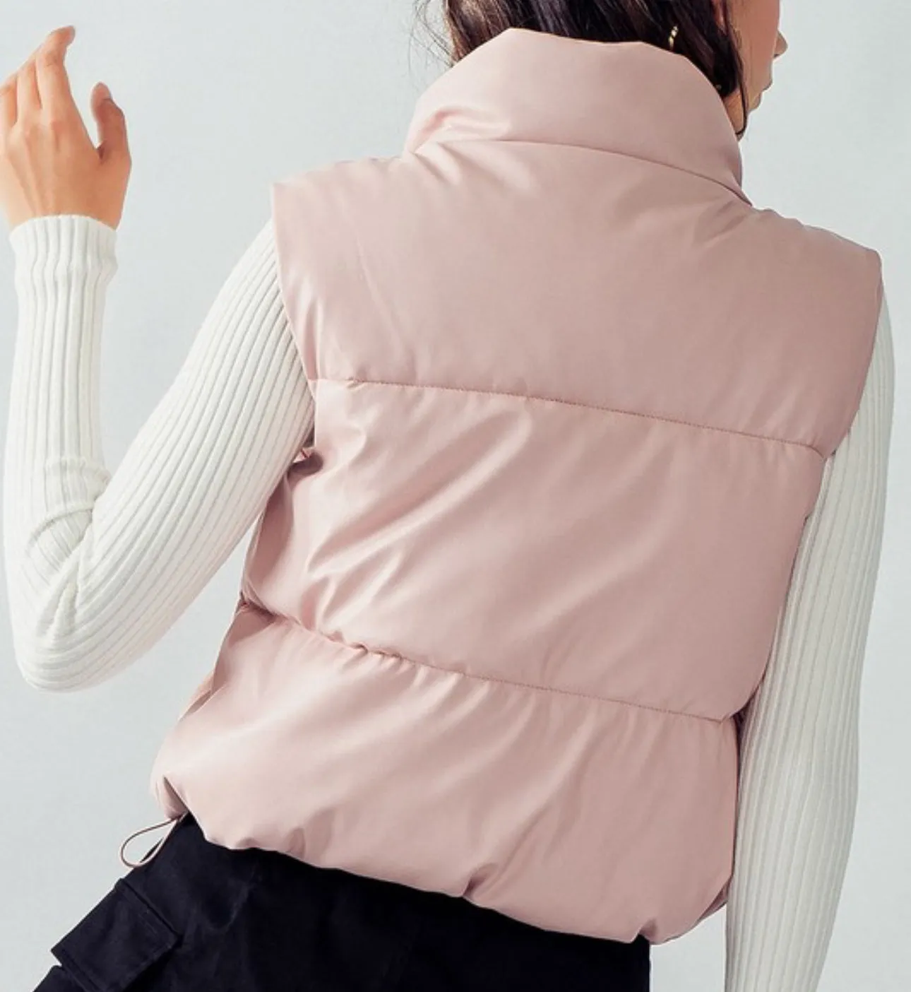 Pink drawstring vest