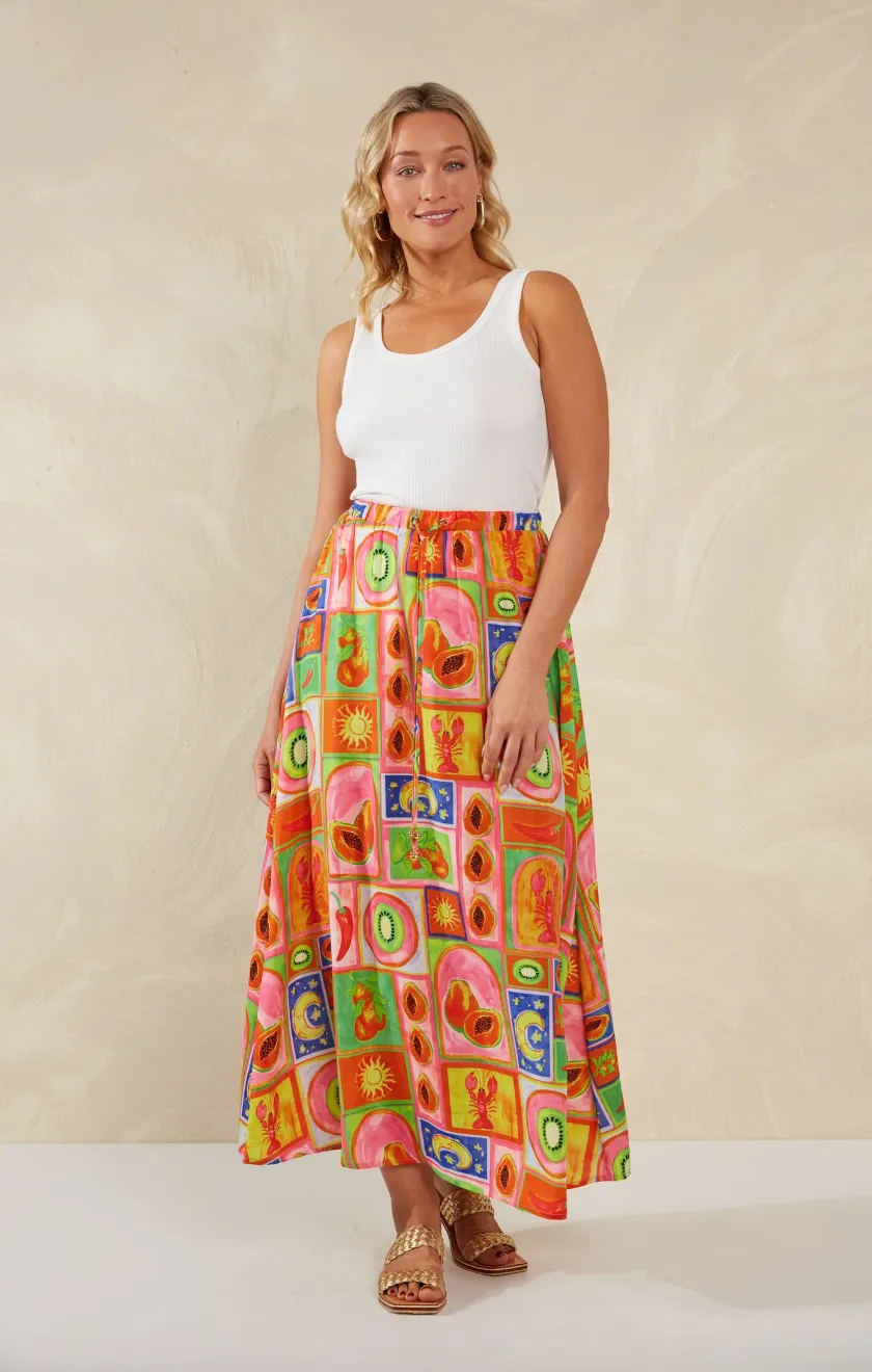 Portofino Maxi Skirt, Spritz